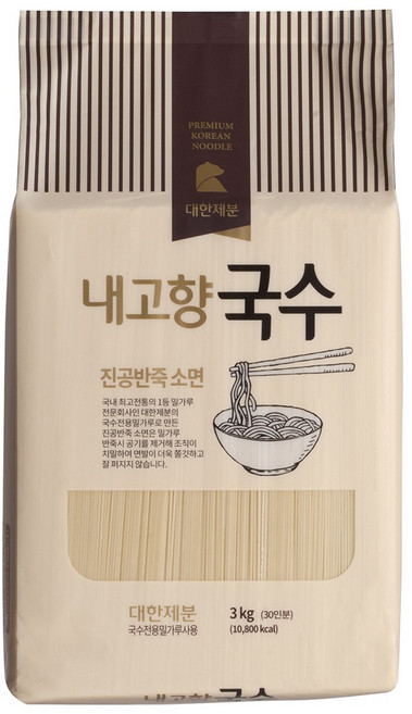 곰표 내고향국수 3kg*6봉 1박스 진공면, 3kg