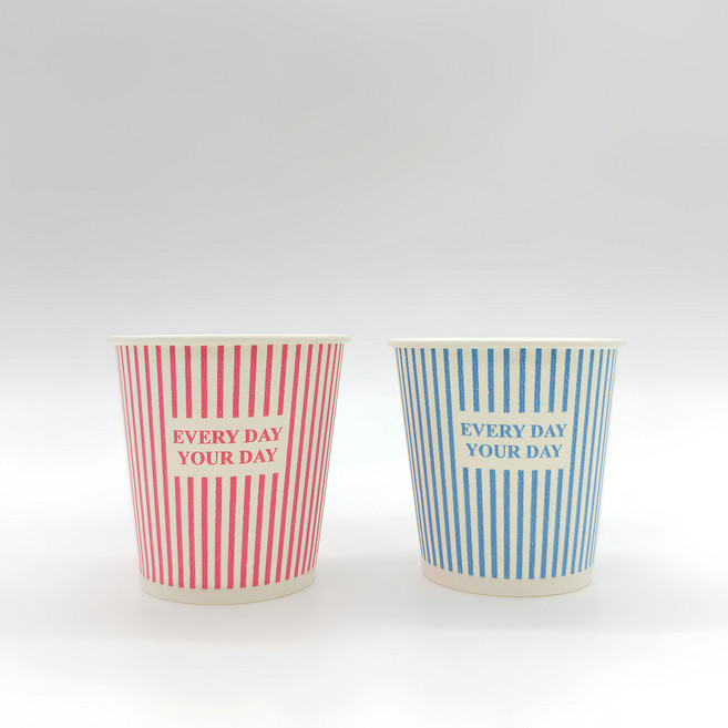 더하리 무형광천연펄프 6.5온스 180ml 스트라이프 종이컵, 1개, 200개입