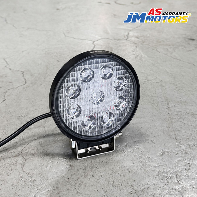 제이스 IP68방수 오늘출발 제이엠모터스 LED 써치라이트 27W, LED써치라이트_9구 원형 확산형(R27F), 1개