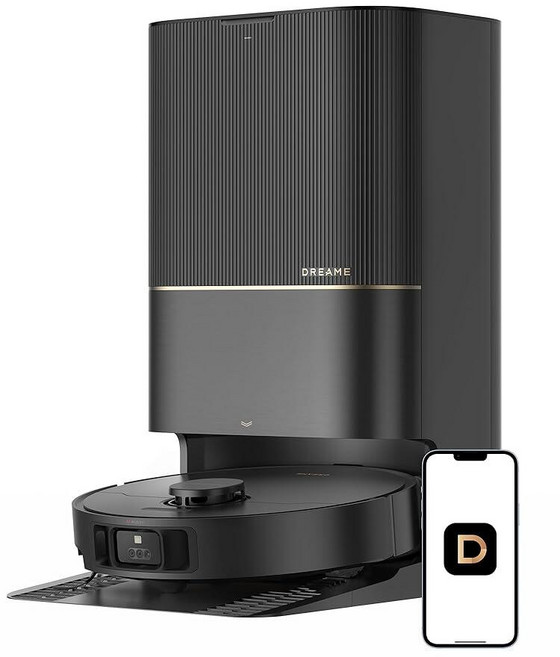 DREAME 드리미 X40 울트라 로봇 청소기 탈착식 들어 올릴 수 있는 대걸레 12000Pa 흡입 사이드 브러시 광범위한 청소 70°C 156°F 워시보드 셀프 클리닝 자, X40 Ultra Black