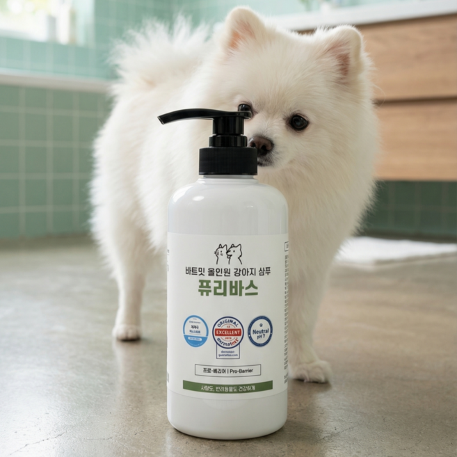 바트밋 자연유래 저자극 올인원 강아지 샴푸, 1개, 500ml