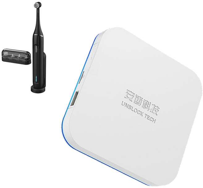 安博 4GB+64GB 支援 6K 高畫質, 1套, UBOX12 電視盒X19 Pro MAX 純淨版+電動旋轉牙刷(黑)