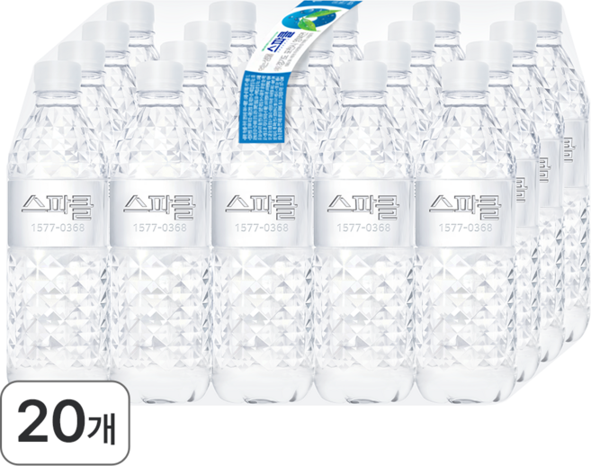 스파클 무라벨 천연암반수 안전한생수 깨끗한물 미네랄워터, 500ml, 20개