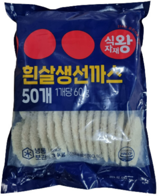 식자재왕 흰살생선까스, 100개, 3kg