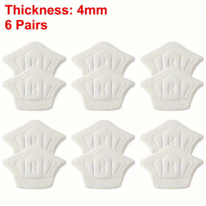 스티커 3pairs/6pairs 용 패드 쿠션 힐 조정 백 삽입 스포츠 신발 가능한 피트 Antiwear 패치 oles 깔창, One size, 6pairs Beige 4mm