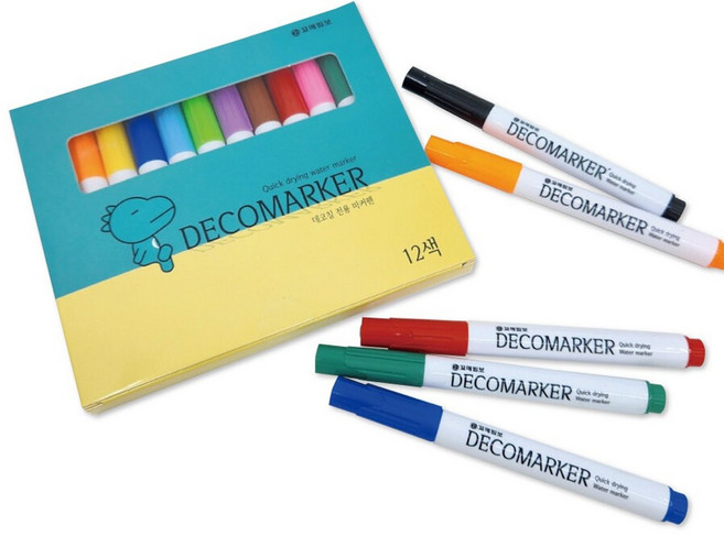 (CM) 데코마카12색 데코칠전용 수성마카펜, 단품, 단품