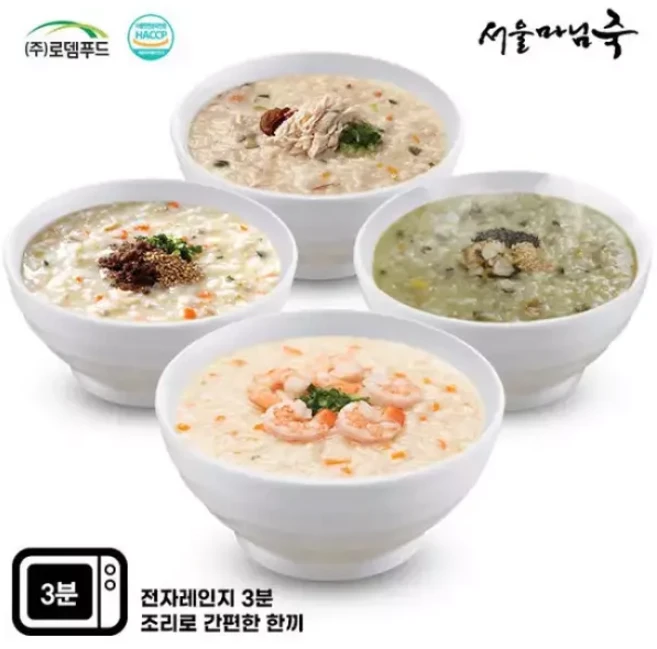 [서울마님죽]엄마의맛 영양죽4종세트총8팩(참전복죽2팩 한우소고기죽2팩 영양닭죽2팩 새우죽2팩), [서울마님죽]엄마의맛 영양죽4종세트총8팩(참전복죽2팩,