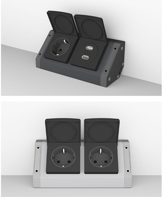 BIS 커버형 디자인 코너 유선 콘센트 BIB 001 1구 002 2구, BIB 001 1구 크림화이트, 1개