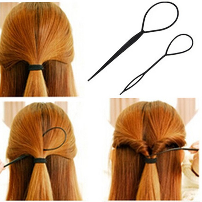 5세트 올림머리 가이드 반묶음 머리 헤어가이드 셀프 헤어스타일링 묶음머리 당고, 7개, 2개1세트