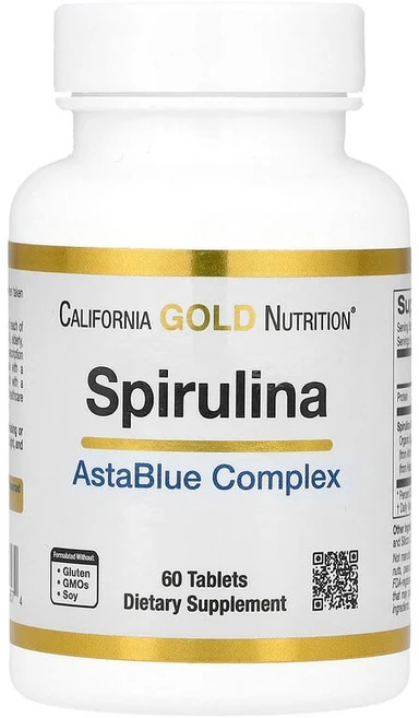 캘리포니아 골드 뉴트리션 스피룰리나 유기농 복합체 혼합물 60정, 1개 - 쿠팡