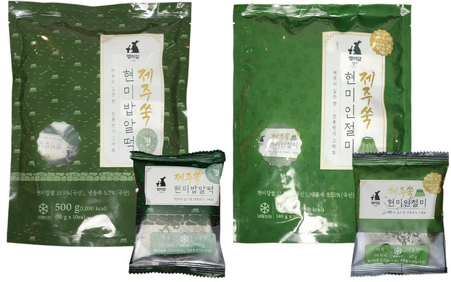 명미당 제주쑥 현미떡 2종 셋트 (60개 구성)