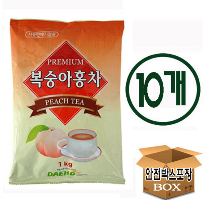 대호 복숭아홍차 프리미엄 자판기용, 10개, 1개입, 1kg
