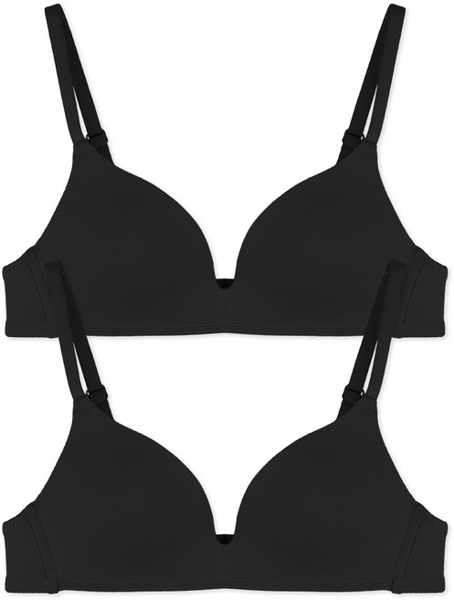 [애프터문] 순면 노와이어 데일리 저중심 브라 2매 세트