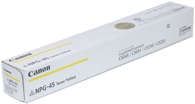 캐논 정품인증 IR Advance C5051 토너 노랑 NPG-45Y 평균 38000매, 칼라, 1개