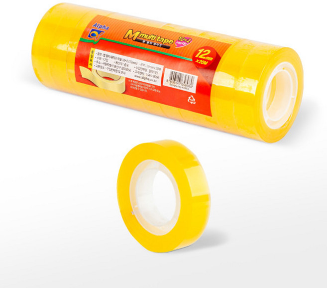 M시리즈 다용도 OPP테이프 리필 12mmx20M (10+2)입 M멀티테이프, 1세트
