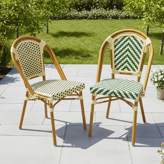 체어센스 베네치아 체어 야외 라탄 테라스 카페 야외 의자, 베네치아 체어 블랙, 1개