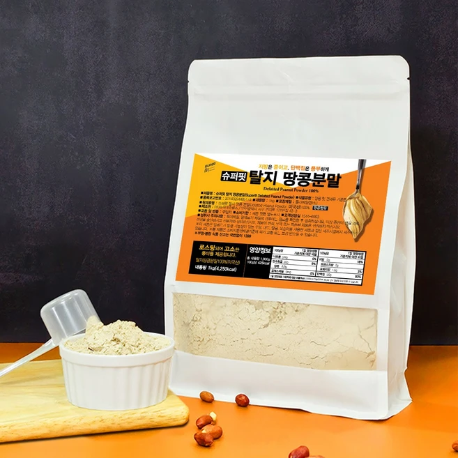 슈퍼핏 탈지 땅콩가루 땅콩 분말 500g 식물성 단백질 볶음땅콩 고단백 선식 미숫가루 피넛버터가루 저지방 다이어트가루 쉐이크가루, 1개 - 쿠팡