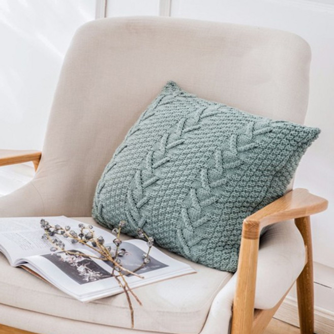 모던 니트 쇼파 쿠션커버 2개입 PK049Z