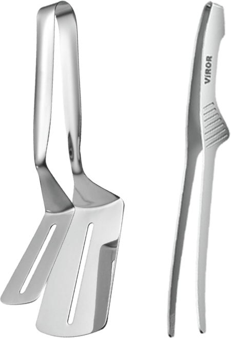 비로르 304 스텐 뜨는 집게 + 304 더블 뒤집개 세트, 1개