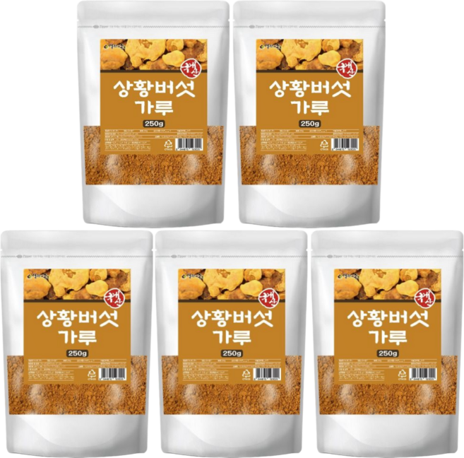 국산 상황버섯 분말 가루 250g 식약처인증, 5개