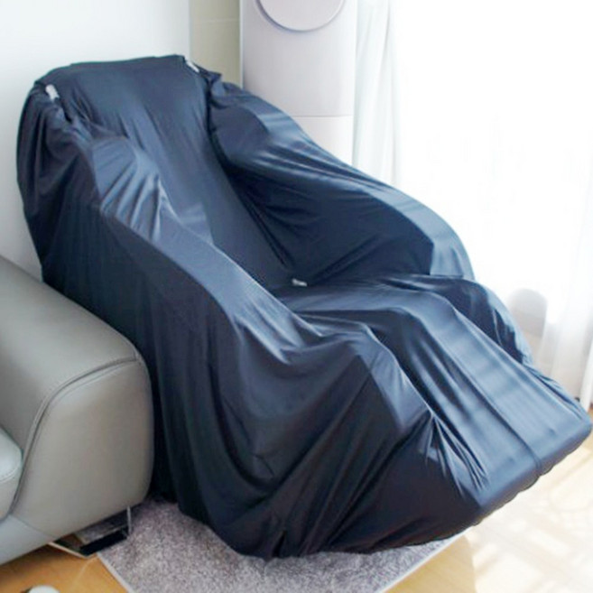 더퍼 안마의자 전용 면커버 전체 덮개 작동 가능 고급 소재 올커버, 네이비(투명클립8개입)
