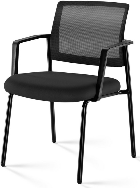 모아니스 수직적층 사무용 회의용 의자 메쉬 의자, 블랙, 1개