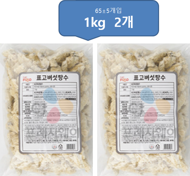 [패밀리푸드] 딤섬 표고버섯탕수 버섯탕수육 1kg 2개묶음