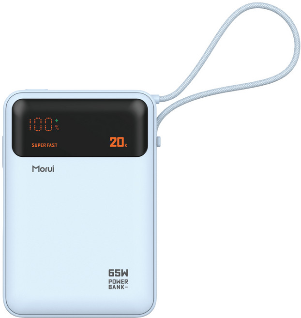 모루이 65W 대용량 보조배터리 MT-65 20000mAh, 블루
