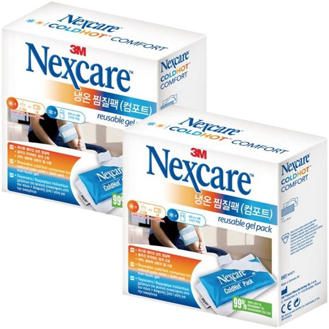 3M 넥스케어 냉온 찜질팩 컴포트 온찜질 냉찜질 재사용가능 얼음팩, 2개