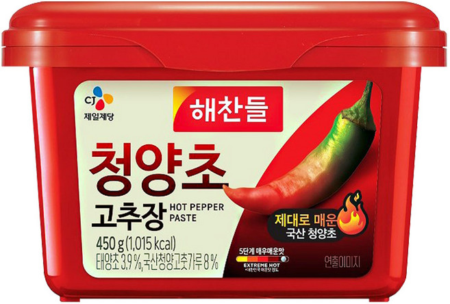 CJ 해찬들 제대로매운 청양초 고추장, 9개, 450g