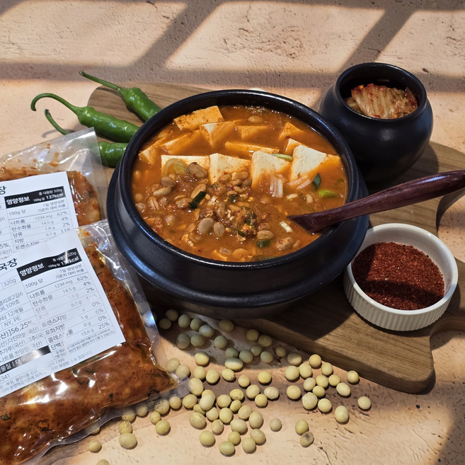 원팩간편조리 밥비서청국장 국내산100% 실패없는 레시피 밀키트 2-3인분 320g 5개