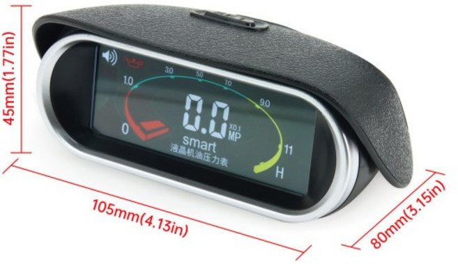 LCD 12v/24v 굴삭기 트럭 엔진 자동차 오일 압력 게이지 + 센서 1/8NPT 디지털 연료 측정기