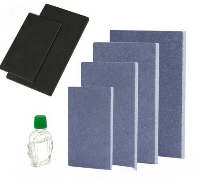 시금석 금 순도 감정 테스트 키트 은 진품 골드 보석, 보통 작은 시금석 + 물, 1개