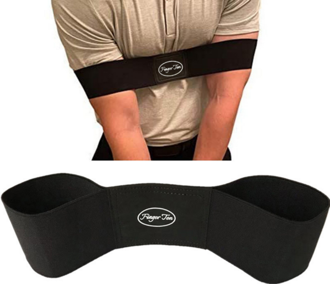 탄력 밴드형 골프 스윙 자세 밴드 트레이닝 보조 도구, 1개, 블랙