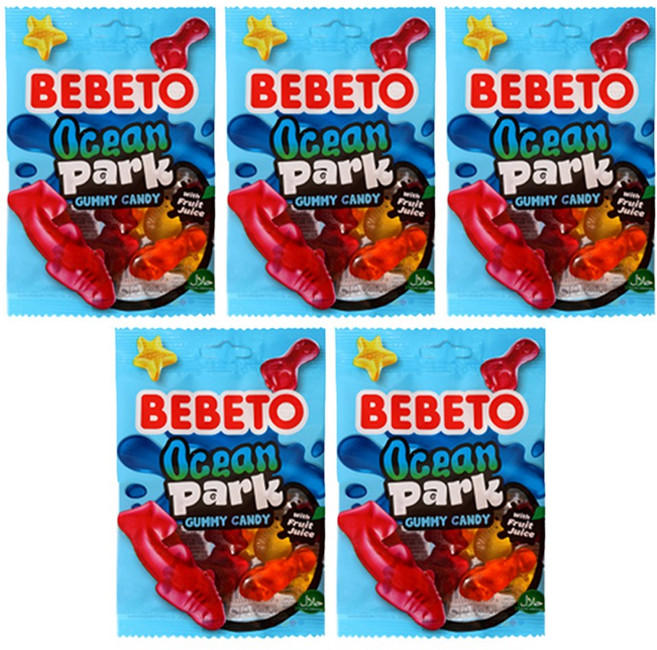 베베토 오션파크모양 젤리, 80g, 5개