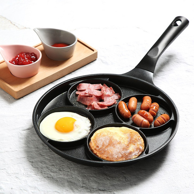 셰프라인 IH 인덕션 4구 에그팬 계란후라이팬, 1개, 27cm