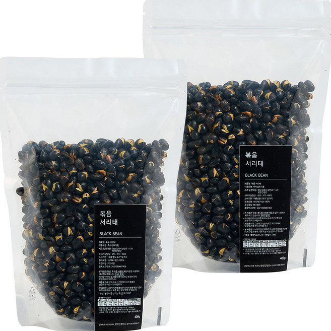 압력으로 볶은 바삭하고 고소한 국산 100% 속청 서리태 400g, 2개