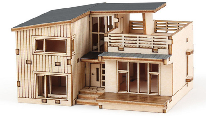영공방 나무 조립키트 ( 미니 모던하우스 ), 단품, 1개