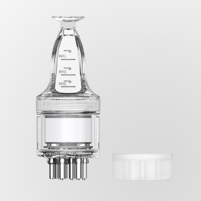 발모제도포기 헤어토닉 로게인폼 도포 두피관리기계 두피마사지 탈모약 도포기 발모제, 전동식 레드라이트 진동-클리어 크리스털 빨대+브러쉬, 1개