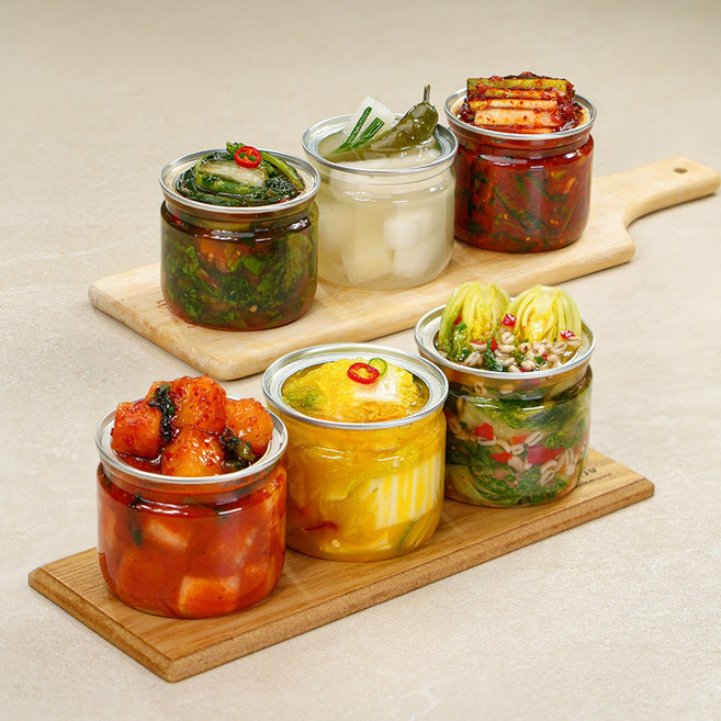 셰프애찬 열무자박이 단호박백김치 동치미 파김치 꽁보리김치 깍두기 김치 6종 올인원 세트, 1개, 1.32kg