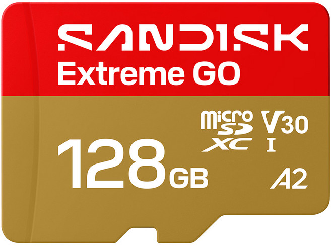 SANDISK Extreme GO microSDXC UHS-I V30 A2 4K 記憶卡, 1個, 128GB