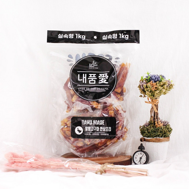 다가인 실속형1kg 강아지간식 애견간식, 오리고구마, 1kg, 1개
