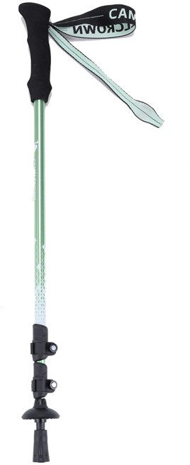 CAMEL CROWN 남녀공용 등산스틱 접이식 3단 경량 7075 듀랄루민 트레킹폴, 1개, 알로에 그린