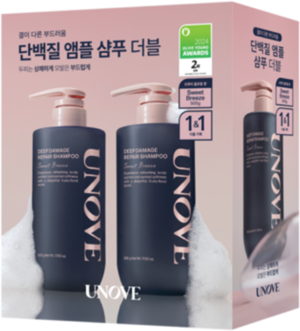 어노브 딥 데미지 리페어 샴푸 1+1 (스윗브리즈), 1kg, 1개