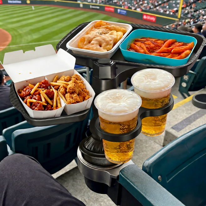 스노우캘리 휴대용 차량용 컵홀더 간이 야구장 테이블, BK01, 1개