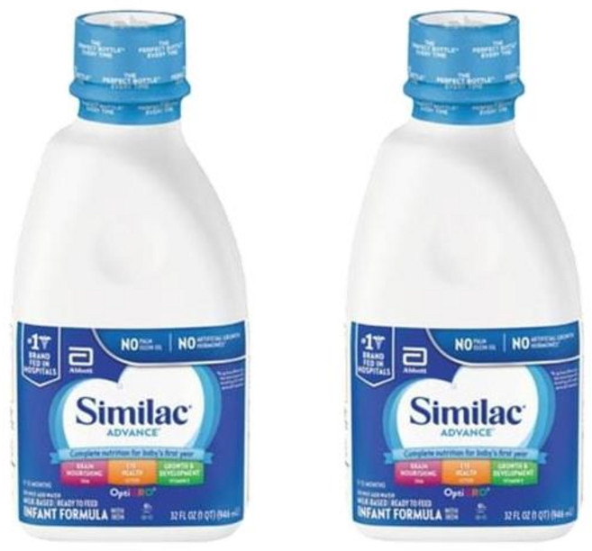 씨밀락 어드밴스 인펀트 포뮬러 + 철분 액상 영아 분유 946ml, 2개