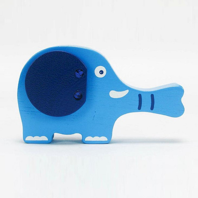 어린이 원목 캐스터네츠 토이 짝짝이 장난감 코끼리 음악교구 어린이악기 악기교구 음악교육 악기놀이, 1개