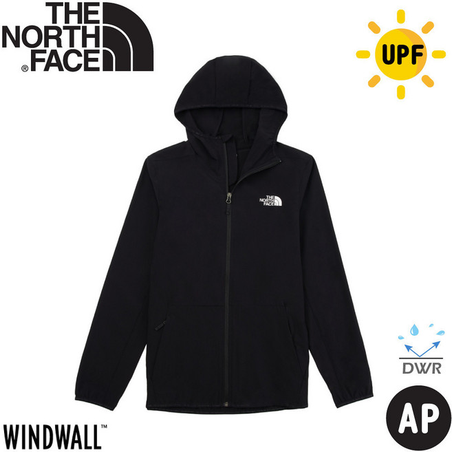 The North Face 男款 抗UV防潑水連帽外套 AP《黑》