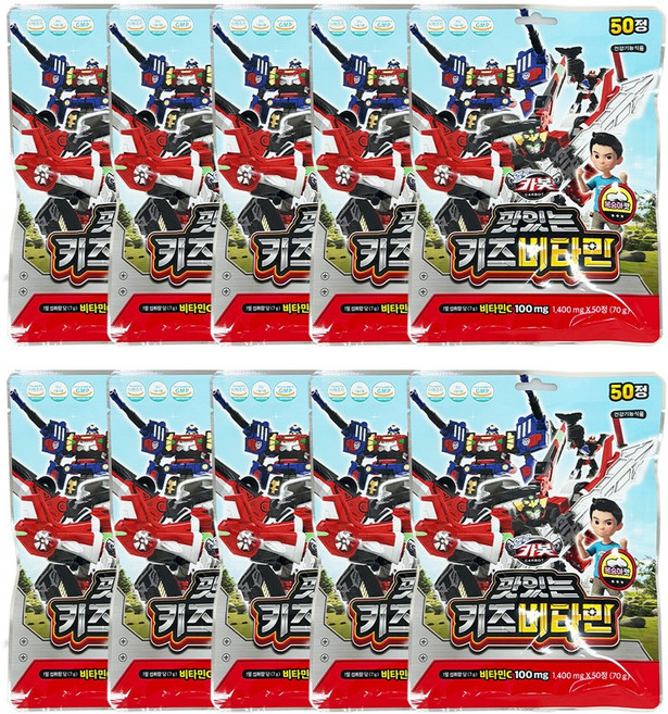 아텍스 헬로카봇 맛있는 키즈비타민 비타민C, 50정, 10개