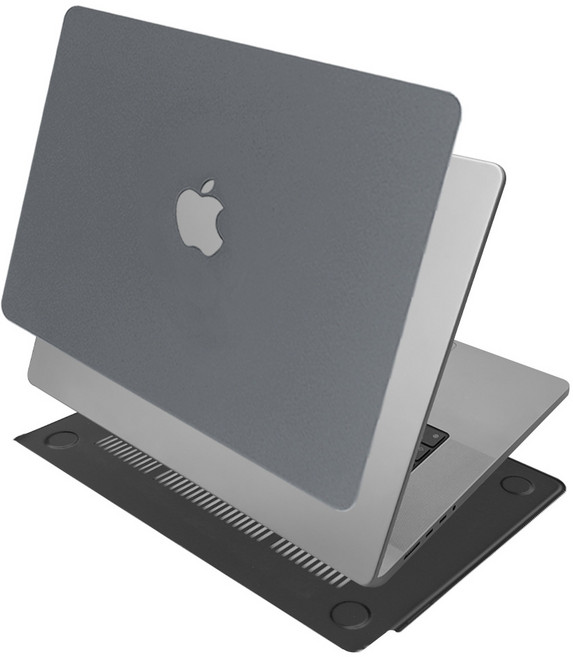 헤이맨 맥북 프로 14 인치 M2 M3 M4 소프트 매트 하드 케이스 파우치, 네이비, 1개